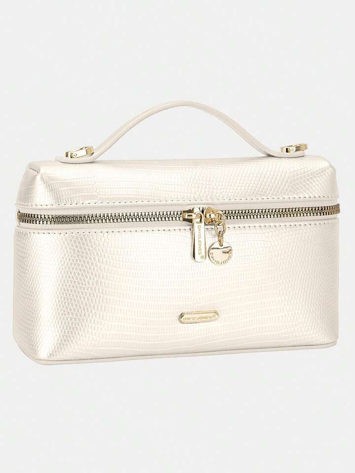 Women's Casual Handbag Trendy Crocodile-Embossed Cream Crossbody/Shoulder Bag Detachable Strap Di... | SHEIN