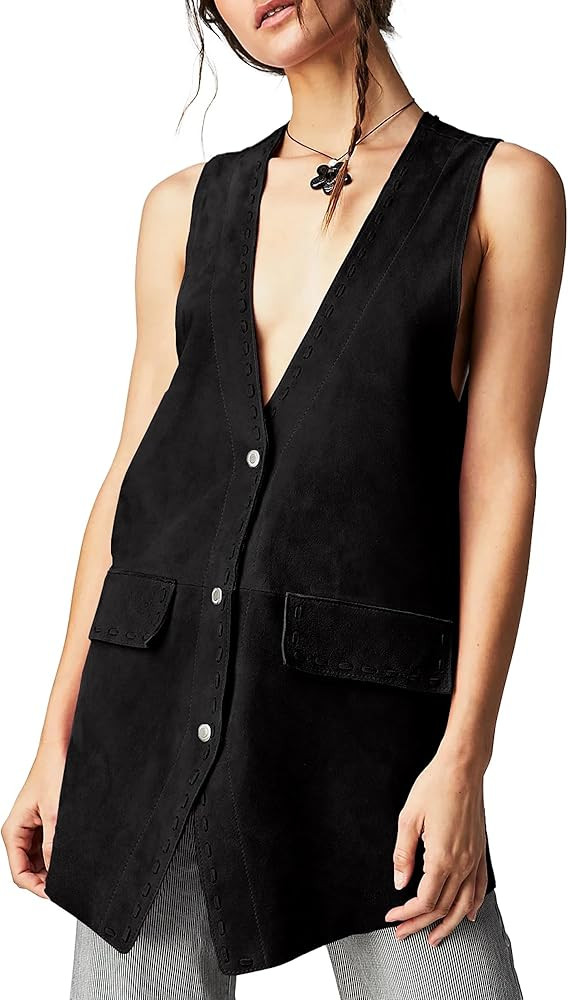 Locachy Suede Vest Waistcoat | Amazon (US)