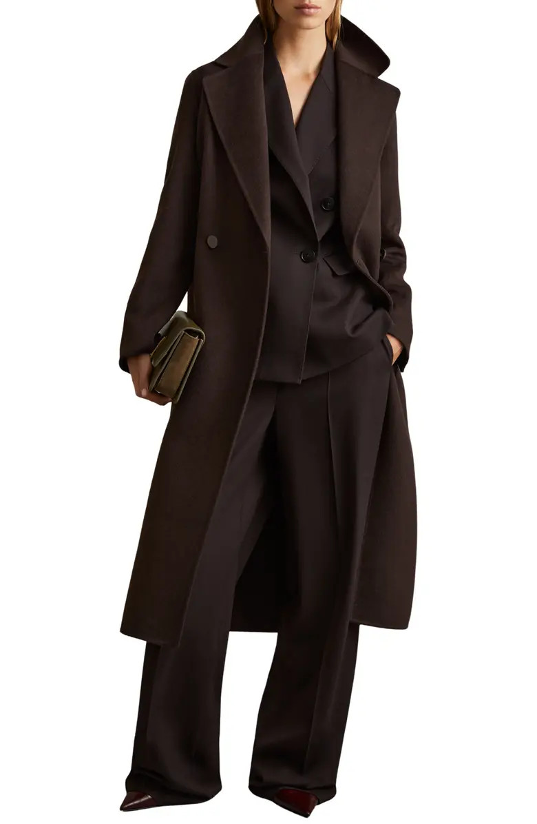 Lucia Tie Waist Wool Blend Coat | Nordstrom