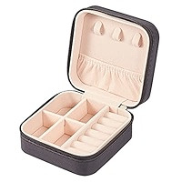 PU Leather Small Jewelry Box, Travel Portable Jewelry Case for Ring, Pendant, Earring, Necklace, ... | Amazon (US)