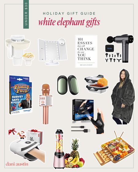 Holiday Gift Guide ✨ white elephant gifts under $30 🙌🏼 for coworkers, office parties, friends, and family 

#LTKGiftGuide #LTKHoliday #LTKfindsunder50