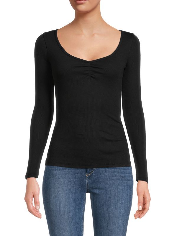 Modal Blend Ribbed Top | Saks Fifth Avenue OFF 5TH
