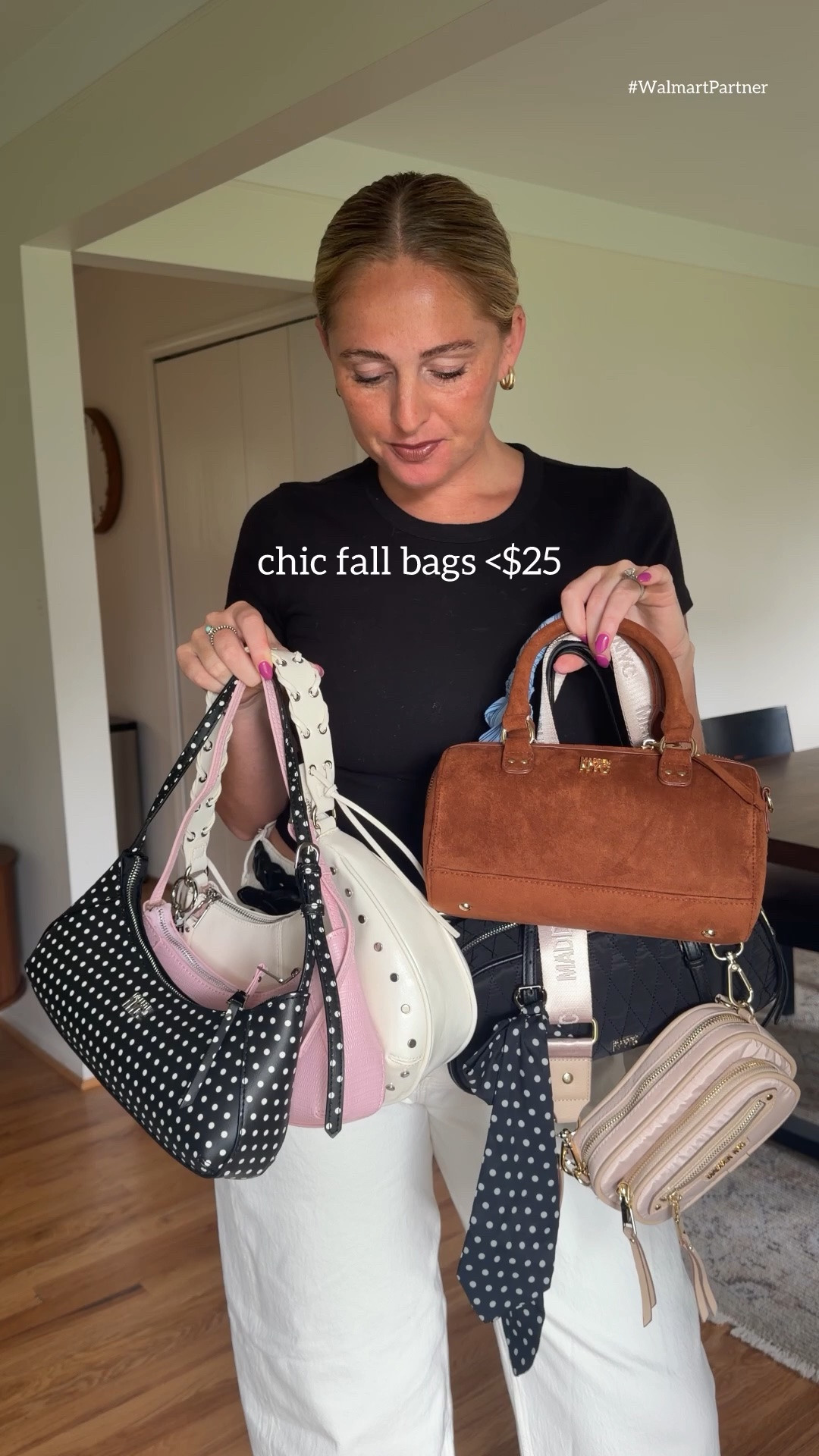 Found the cutest bags for fall from the Madden NYC collection at Walmart! Loving all the fun bag charms and polka dots! @walmart 

 #walmart #maddennyc #walmartpartner