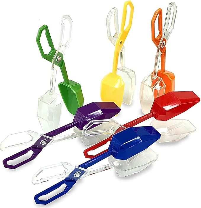 Skoolzy Jumbo Rainbow Tongs 6 Piece Set - Fine Motor Skills Handy Scoopers Rainbow Color Sorting ... | Amazon (US)