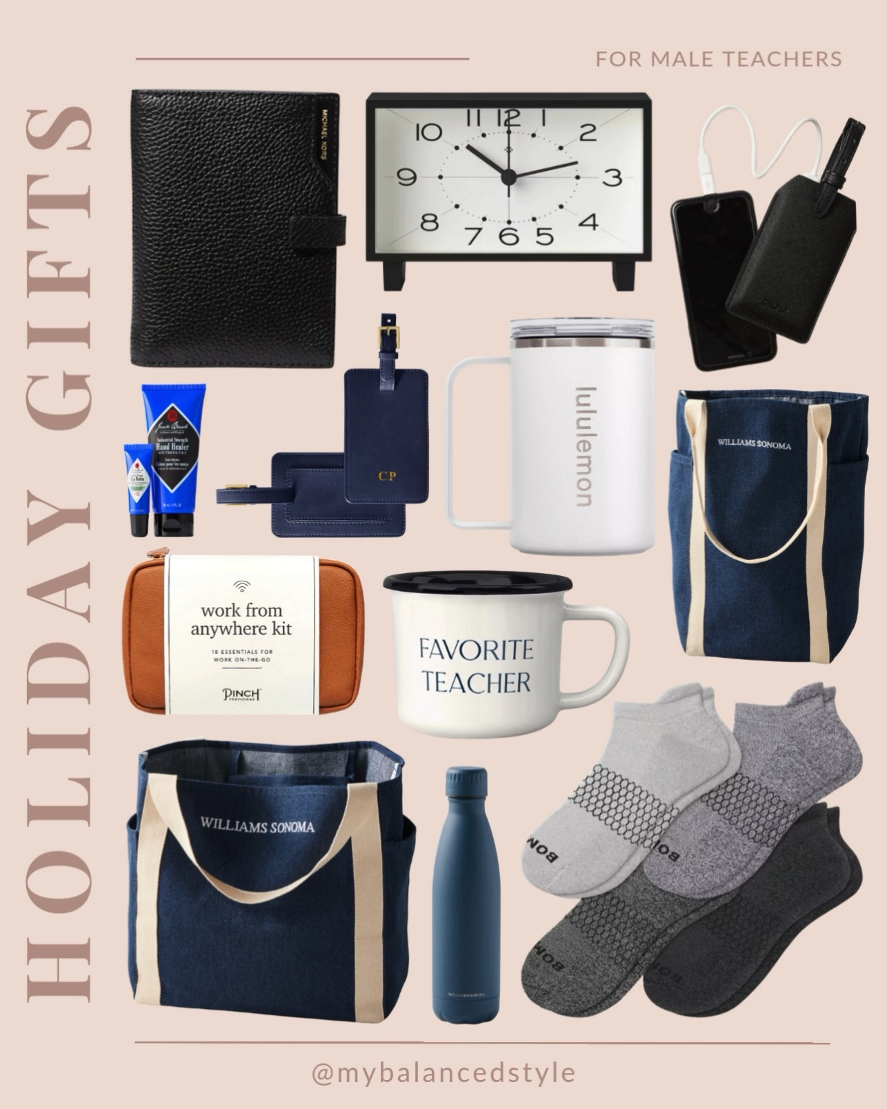 Last minute gifts for men

golf accessories
leather wallet or card holder
mini grooming kit
whiskey stones
car cleaning gel
beard care products
phone charging cable
grilling tools
novelty socks
travel-size cologne

#LTKMens #LTKGiftGuide #LTKHoliday