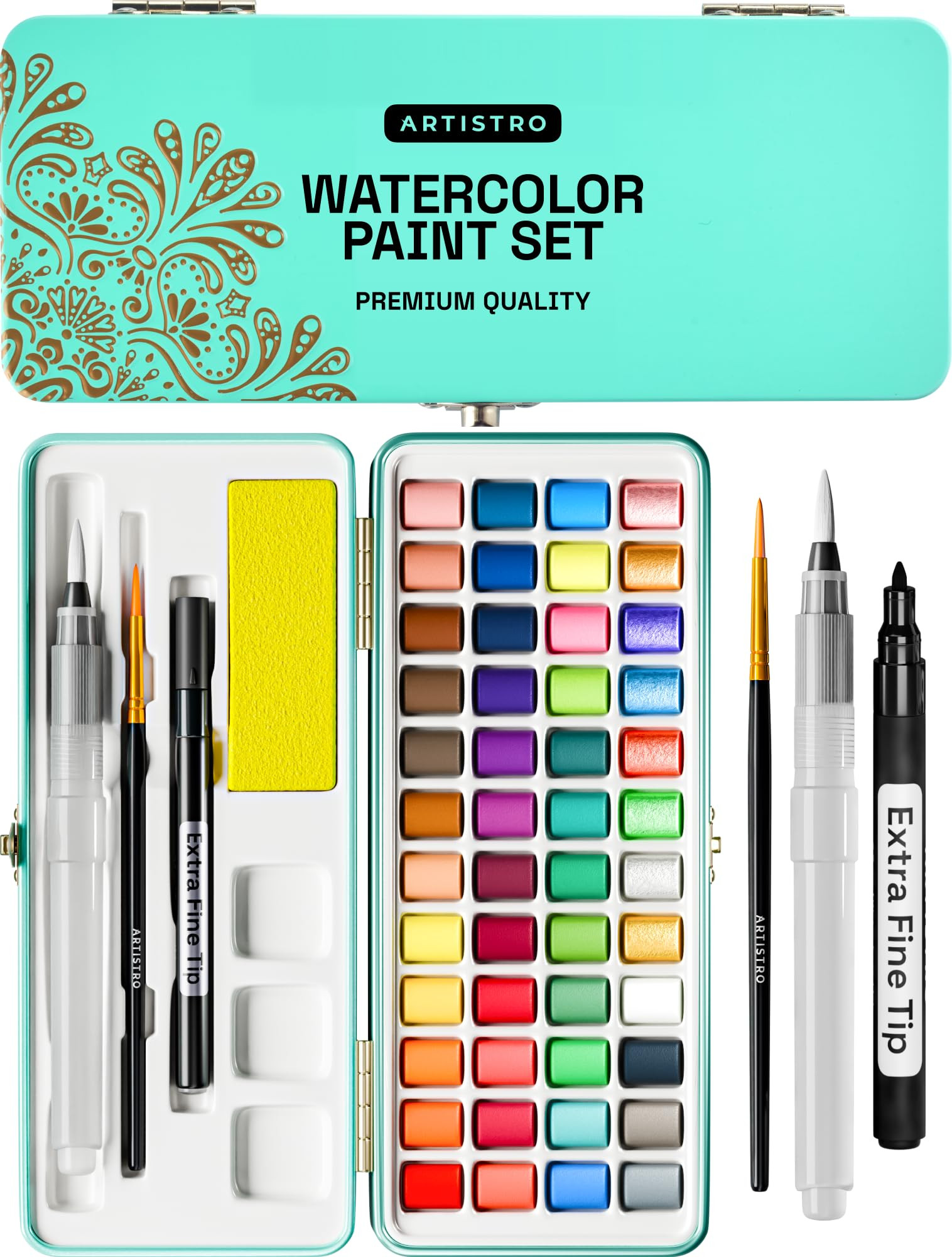 ARTISTRO Watercolor Paint Set - Portable Paint Kit - Perfect for Gifting to Adults, Teens, Tweens... | Amazon (US)