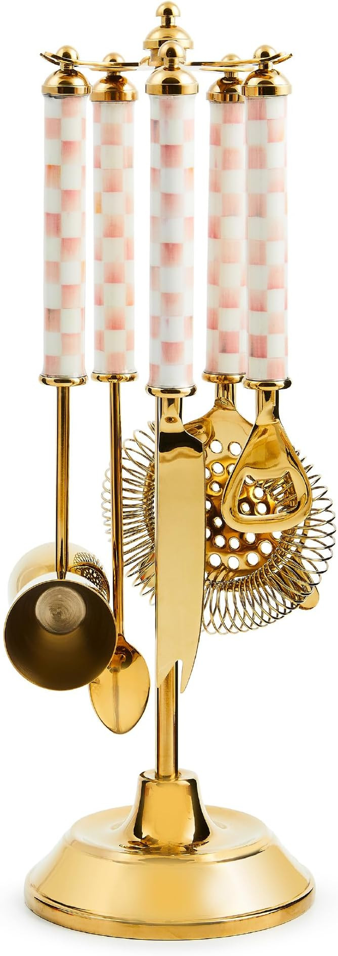 MACKENZIE-CHILDS 3260 Bar-Tool Set, 5-Piece Set with Stainless-Steel Jigger, Strainer, Bottle Ope... | Amazon (US)