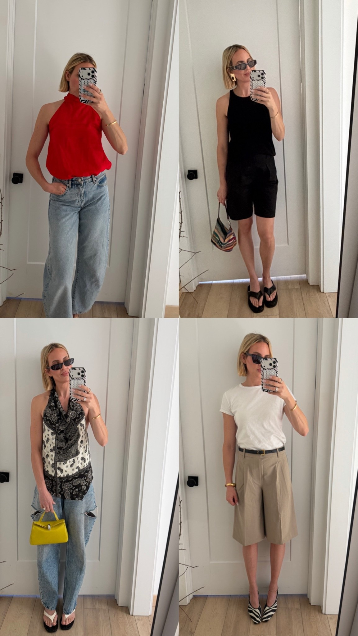 Fav recent outfits lately! Wearing a small and each top. All the jeans run tts. Wearing a 4/small in the shorts￼￼

#LTKmomlife #LTKootd #LTKgrwm