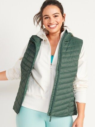 Water-Resistant Narrow-Channel Puffer Vest for Women | Old Navy (US)