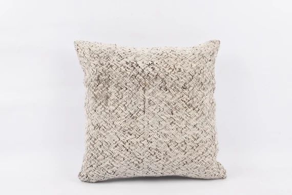 Handwoven Turkish Kilim Pillow, 20x20 Pillow Case, Bohemian Carpet Pillow, Turkey Pillow, Throw P... | Etsy (US)