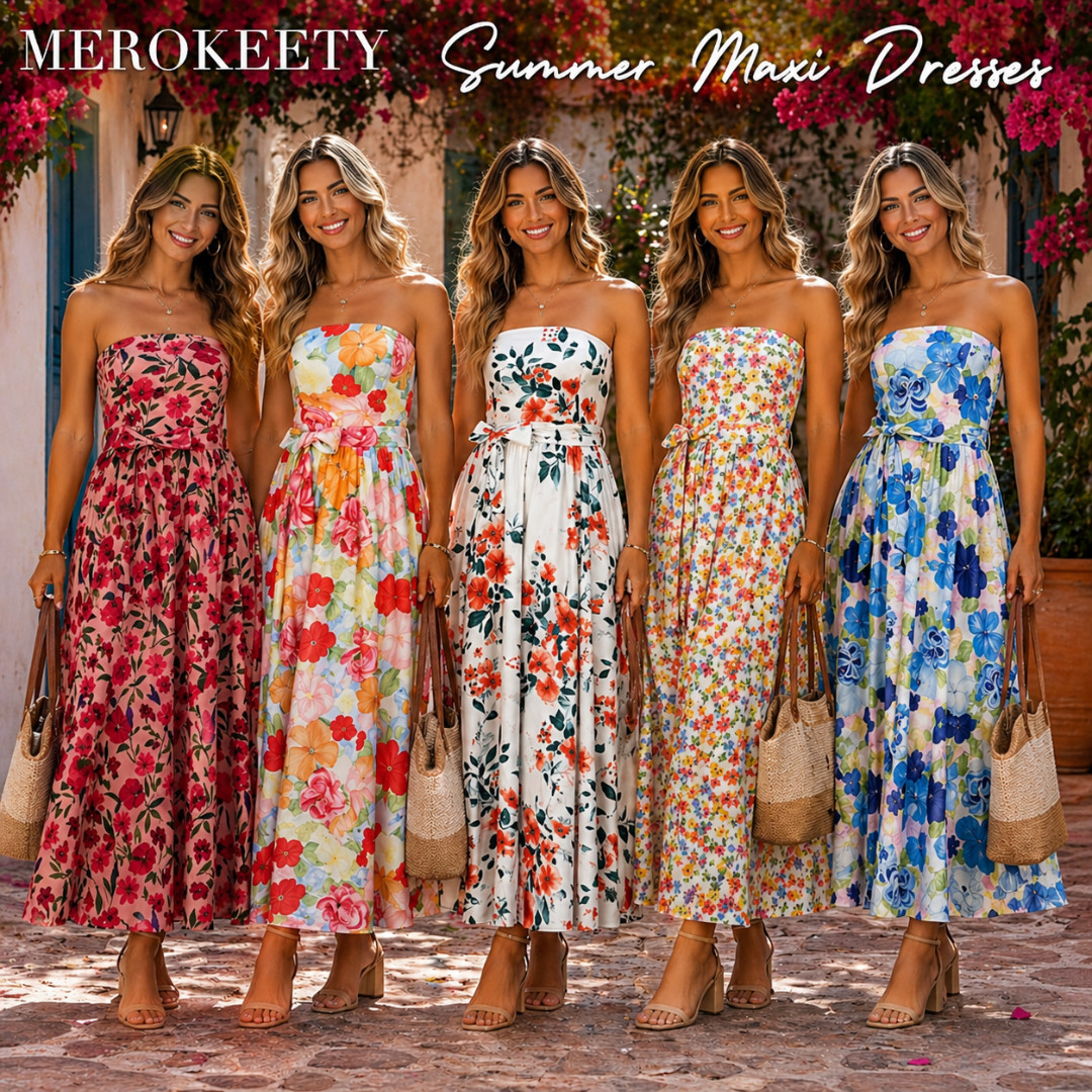 MEROKEETY Strapless Floral Maxi Dress | Easy Summer Dress That Actually Stays Put ☀️

If you’ve ever tried a strapless dress and spent the whole time pulling it up… this is not that.

I went through a ton of these and not all of them are worth it — this is one I’d actually buy.

This is the kind of dress you throw on when you want to look put together with basically no effort.

If you struggle with:
• strapless dresses that slip or don’t feel secure
• clingy fabrics in the heat
• nothing easy but still feminine for summer
• finding something that works for both vacation and events

…this is your go-to.

Why this one actually works:
• smocked tube top = stays in place (no constant adjusting)
• lightweight, breathable fabric (not heavy or suffocating)
• flowy fit that doesn’t cling to your body
• flattering shape that works on multiple body types
• easy to dress up or down depending on the vibe

Perfect for:
• vacation & resort nights
• summer parties & date nights
• brunch, baby showers & Mother’s Day
• casual wedding guest dresses (beach, garden, destination)
• bridal events (bridal shower, engagement photos)
• beach dinners & sunset drinks
• last-minute plans when you still want to look put together

This is one of those dresses you don’t have to second guess — you just throw it on and it works.

I’d grab this in multiple colors — it’s that easy and wearable.

Minimal effort, still looks put together.

↓ Everything is linked!

#LTKSaleAlert #LTKMothersDay #LTKWedding