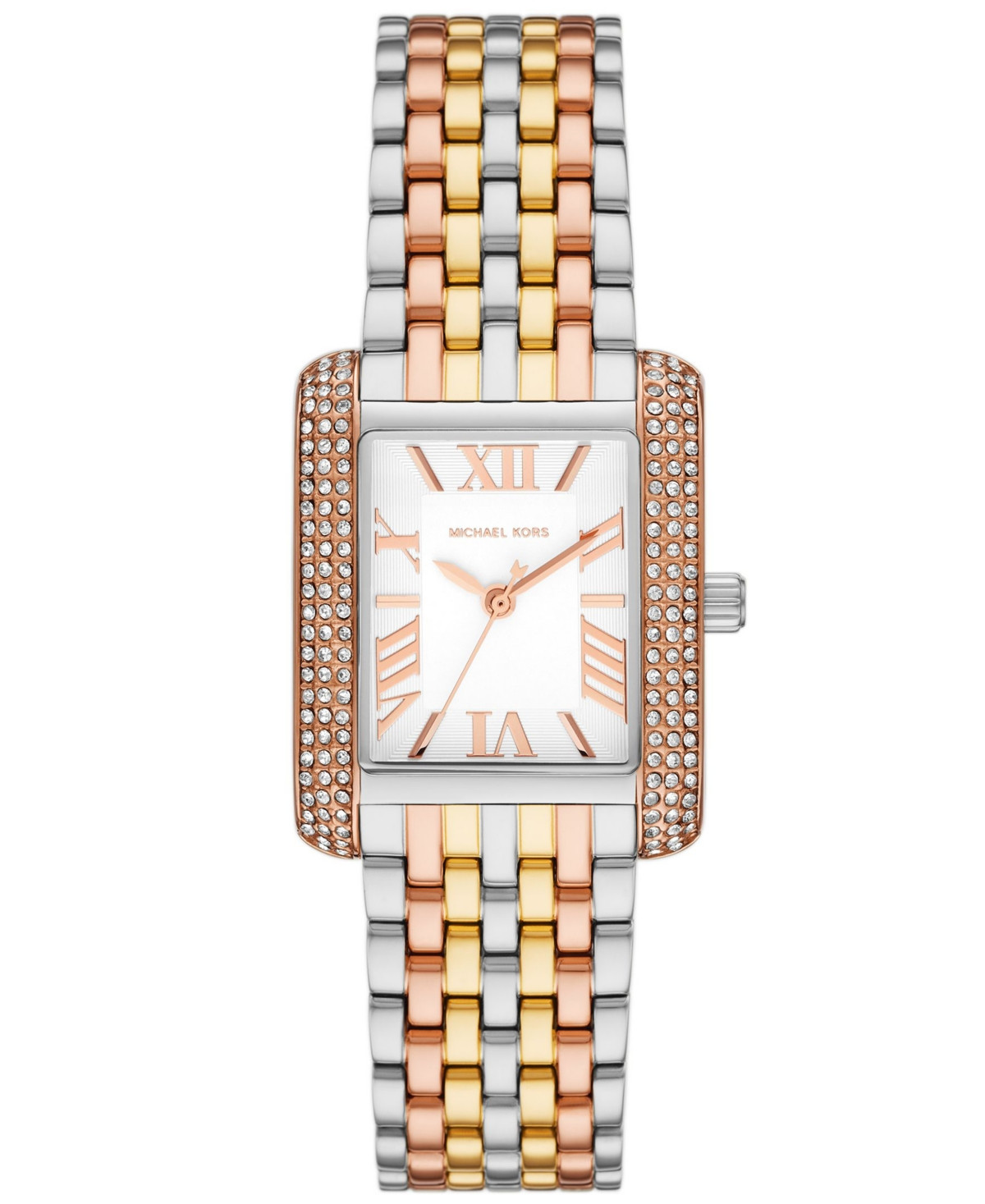 Michael Kors Women's Emery Three-Hand Tri-Tone Stainless Steel Watch 33 X 27mm - Tri-Tone | Macy's