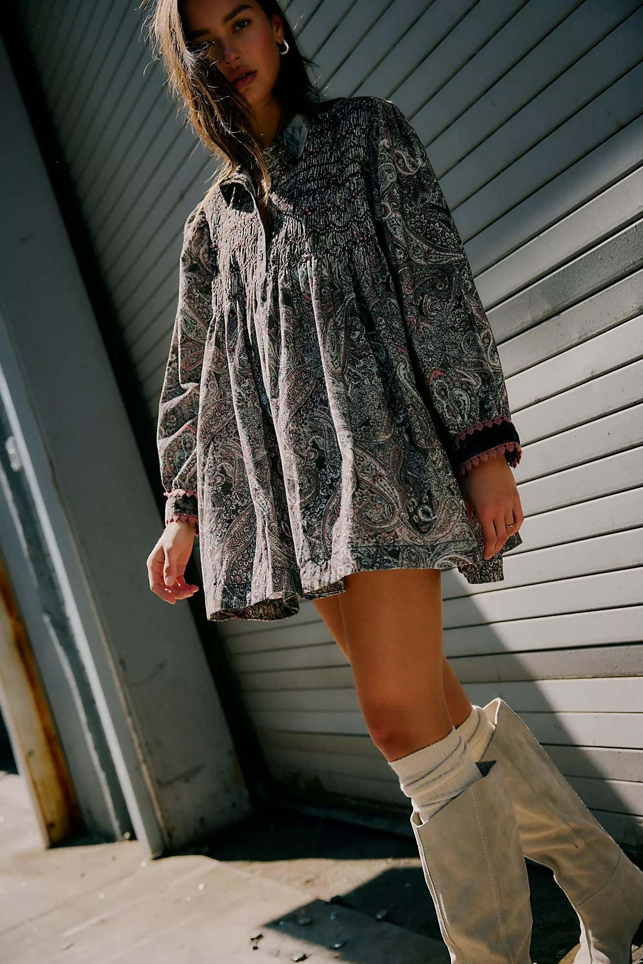 Lucille Corduroy Mini Dress | Free People (Global - UK&FR Excluded)