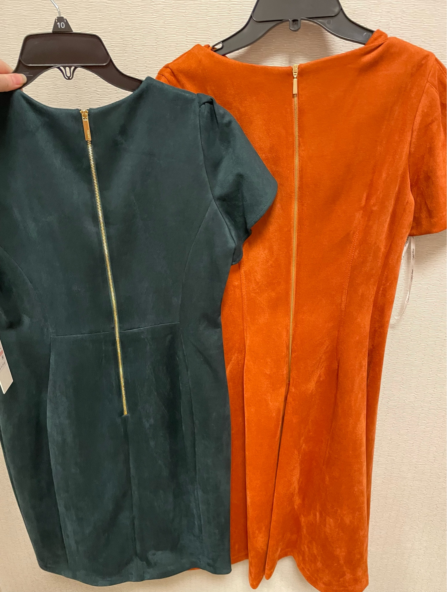 calvin klein suede dresses