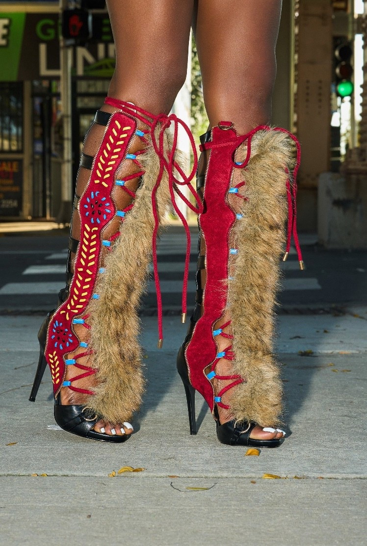 #bombaccessories Azalea Wang fur booties / sandals 