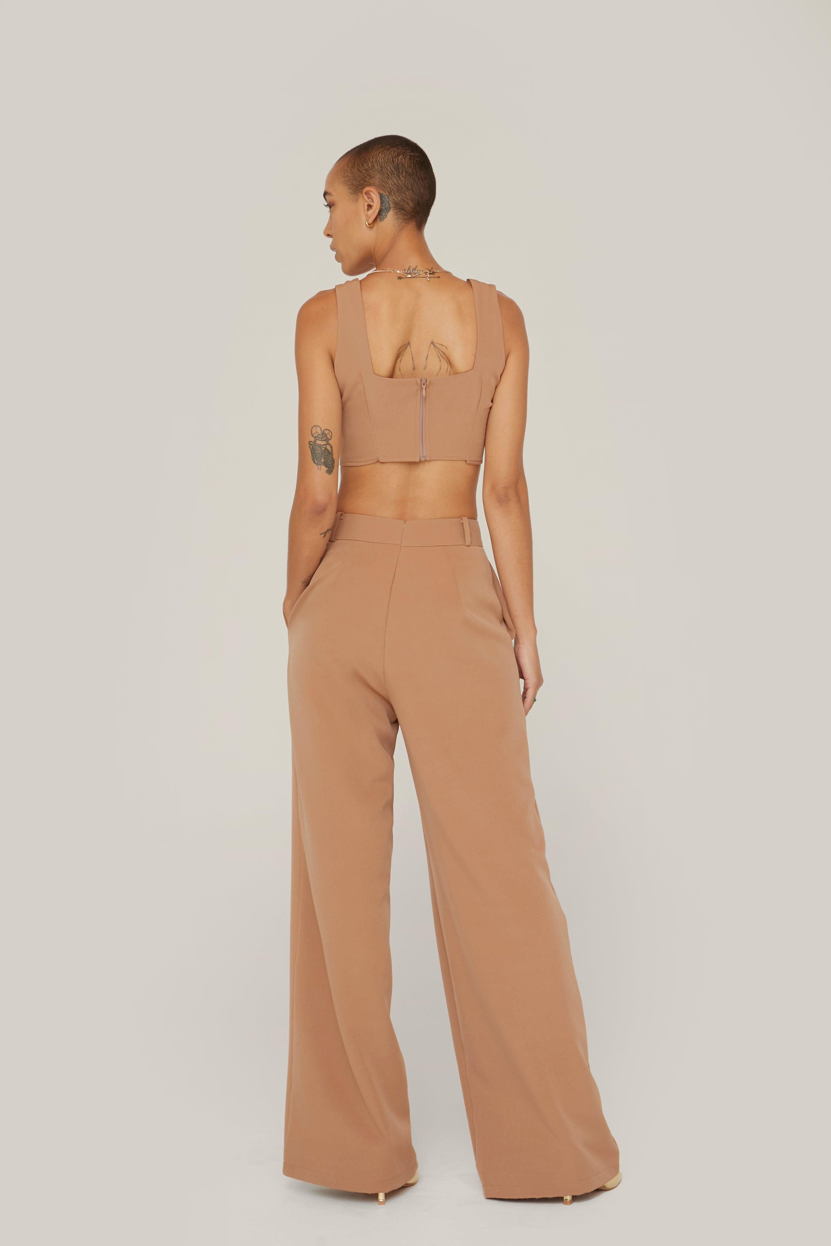 Tailored Pleat Front Wide Leg Suit Pants | Nasty Gal (US)
