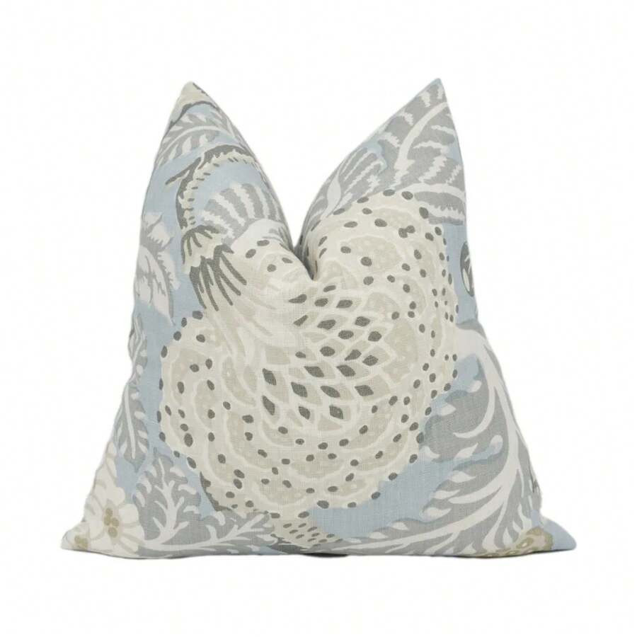 LocalAqua - Vintage 1920's Print Floral Designer Cushion Cover - Luxury Throw Pillow - Home Decor | SHEIN