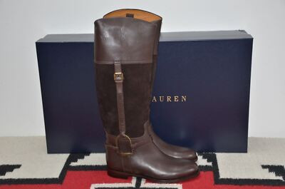 Ralph Lauren Collection Purple Label Sadie Leather &amp; Suede Riding Boots 7.5  | eBay | eBay US