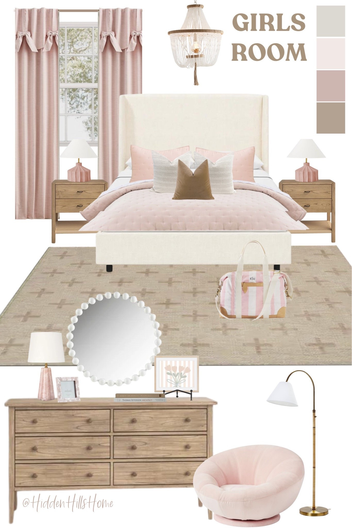 Girls bedroom decor mood board, girls room decor ideas, girls bedroom inspiration, home decor ideas #girlsroom

#LTKHome #LTKSaleAlert #LTKKids