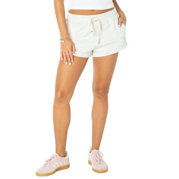 Celebrity Pink Women's Tie Front Fleece Shorts, Sizes XS-4X | Walmart (US)