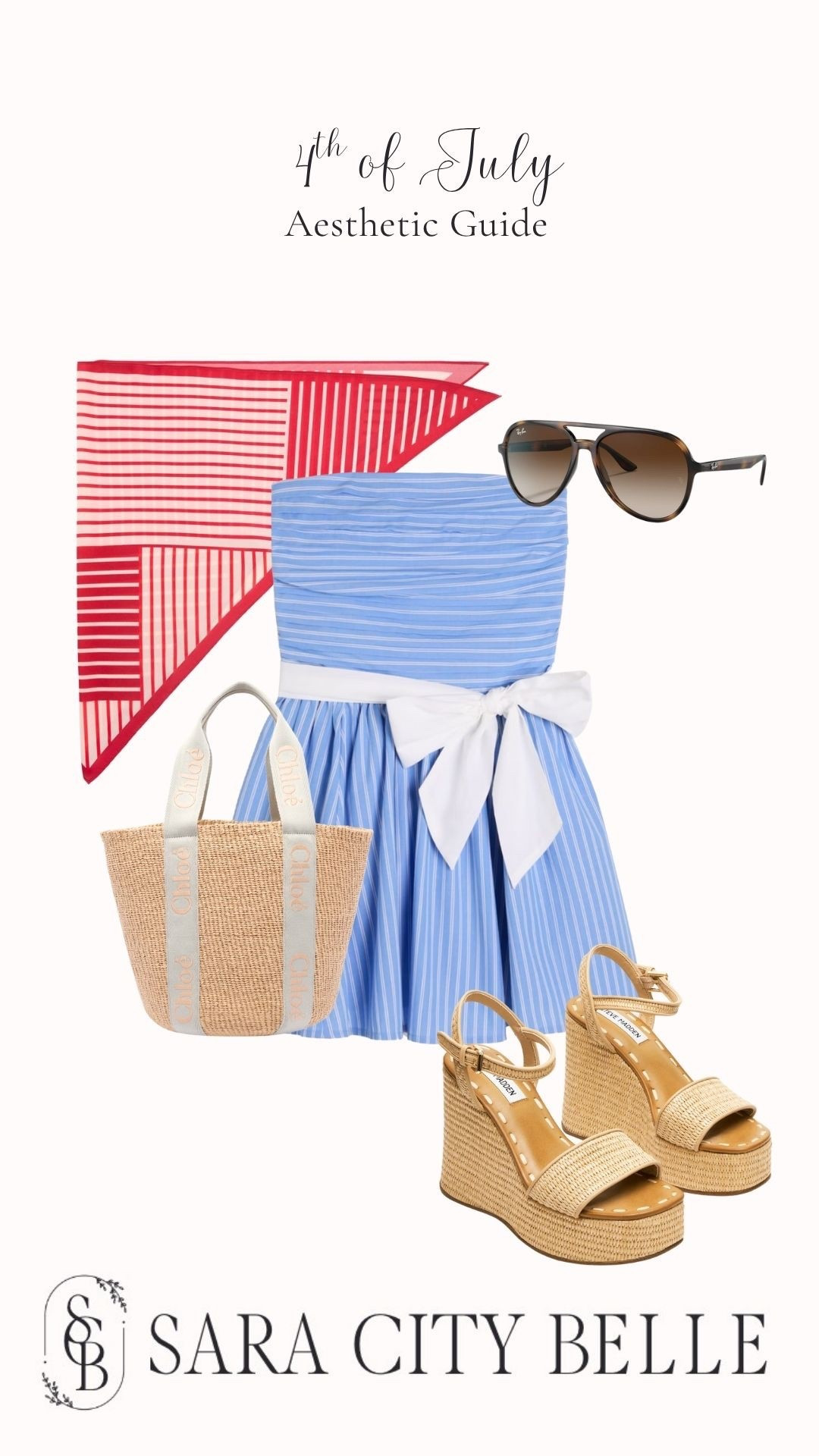 4th of July aesthetic guide. Strapless mini dress. Chloe basket bag. Red hair scarf

#LTKFindsUnder50 #LTKStyleTip #LTKShoeCrush