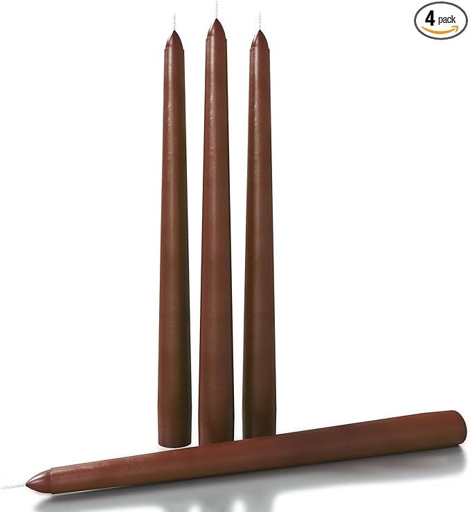CANDWAX 10 inch Taper Candles Set of 4 - Dripless Tapered Candles and Unscented Candlesticks - Pe... | Amazon (US)