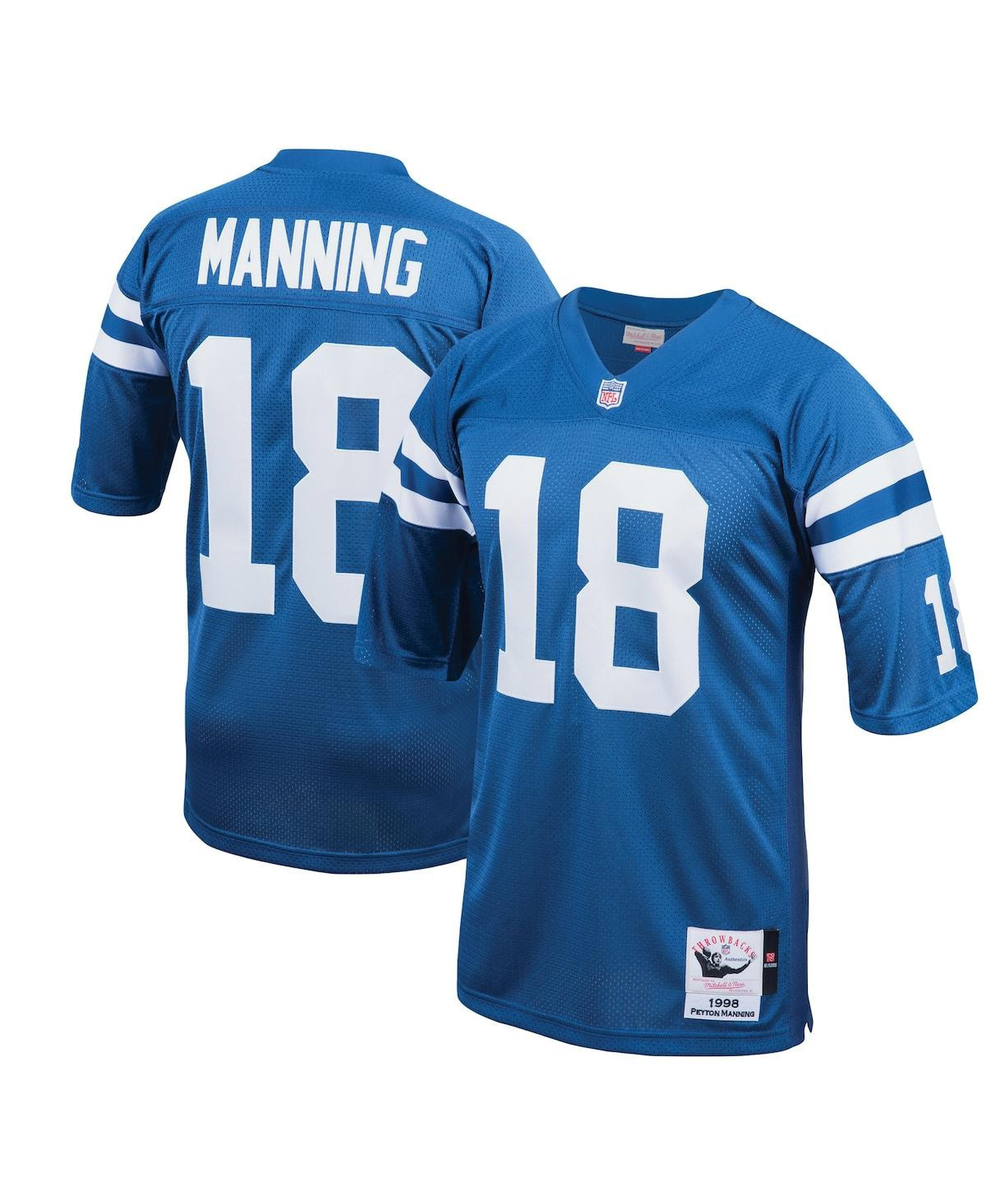 Men's Mitchell & Ness Peyton Manning Royal Indianapolis Colts 1998 Authentic Throwback Retired Player Jersey - Royal | Macy's