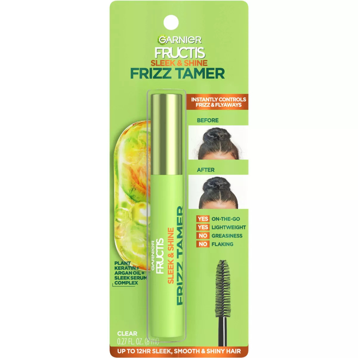 Garnier Fructis Sleek & Shine Frizz Tamer Slick Back Hair Serum Wand - 0.27 fl oz | Target