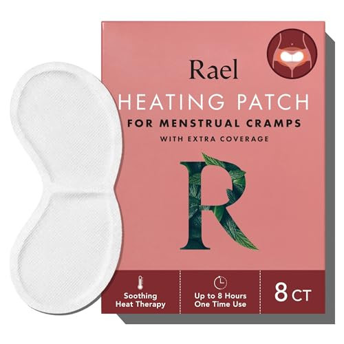 Rael Herbal Heating Patches, Period Cramps Relief, Heat Therapy, Ultra Thin Design, Large Size for Extra Coverage, All Skin Types (8 Count) | Amazon (US)