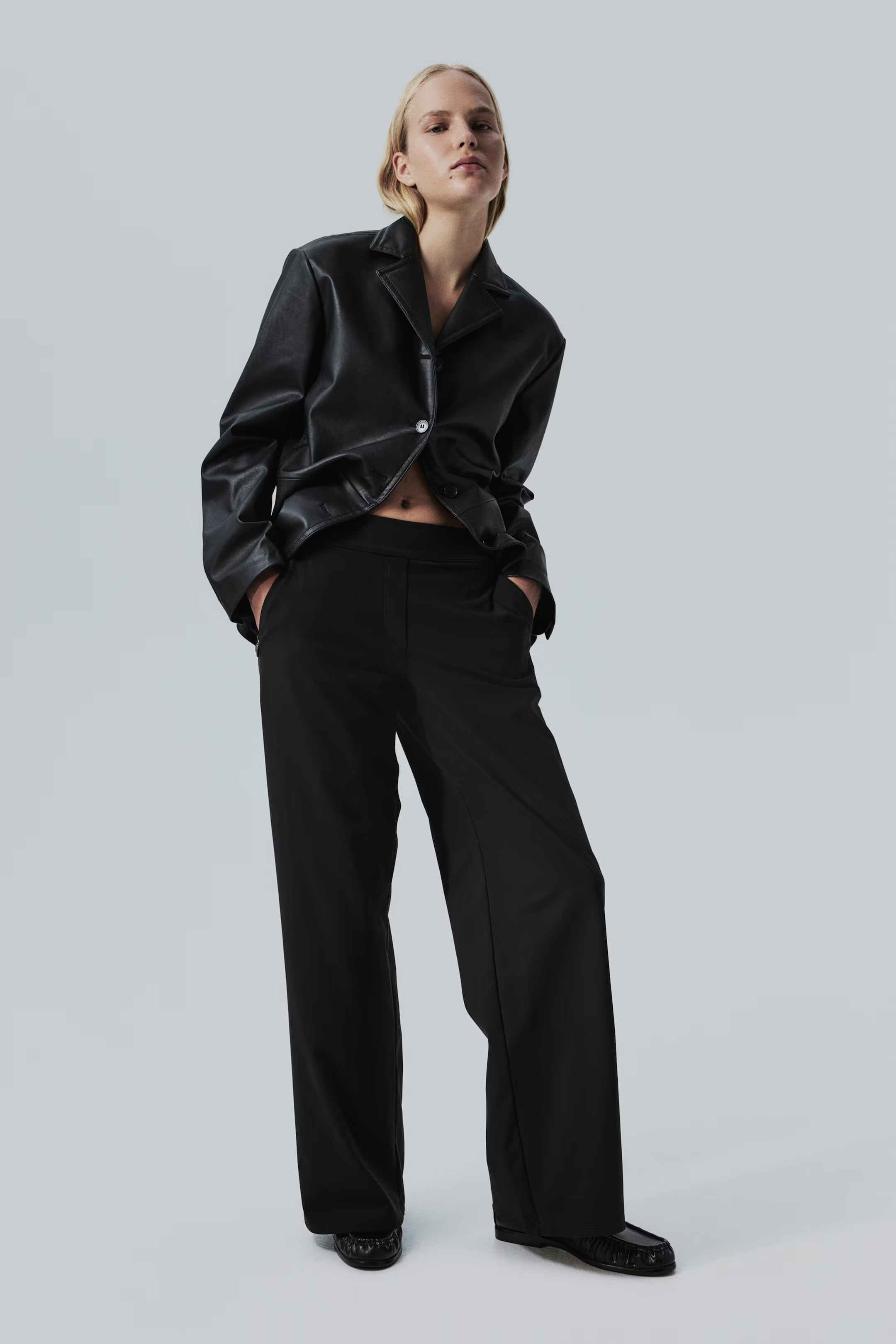Four-way Stretch Wide Trousers | H&M (UK, MY, IN, SG, PH, TW, HK)