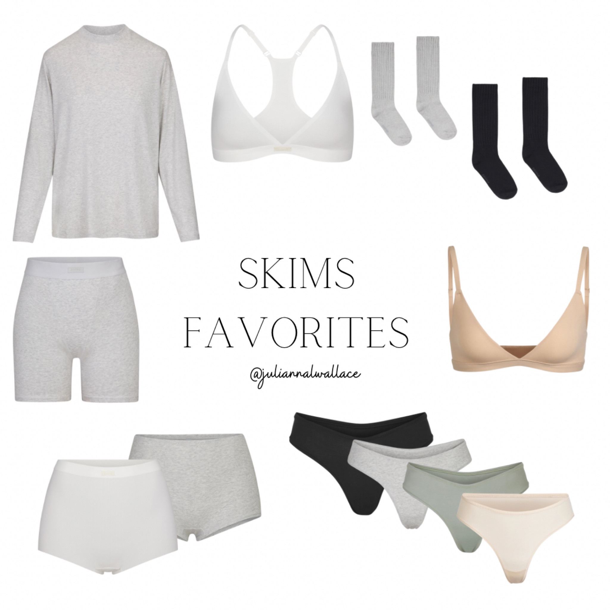 Skims 
Loungewear 
Underwear
Bras


#LTKFind #LTKunder100 #LTKunder50