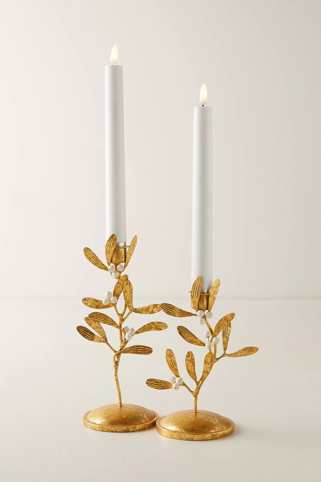 Flameless Taper Candles, Set of 2 | Anthropologie (US)