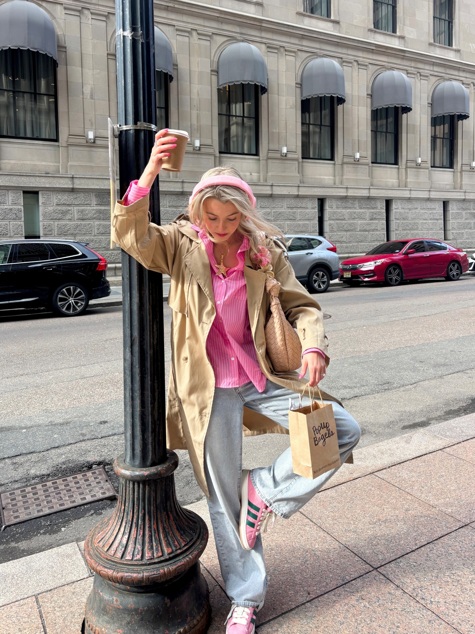 Pink spring outfit inspo🌸 I just love this striped button up shirt from sezane !! So fun styling it 

#LTKFindsUnder100 #LTKFindsUnder50 #LTKStyleTip