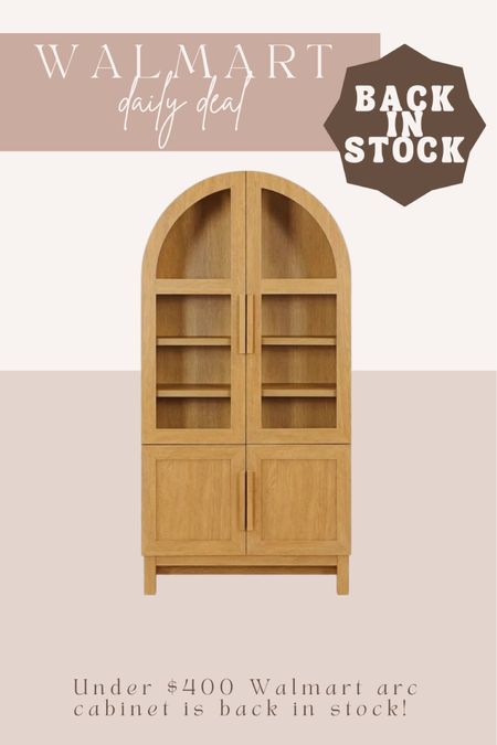 Walmart arc cabinet is back in stock! Always sells out so fast! 

#LTKhome #LTKSeasonal #LTKsalealert