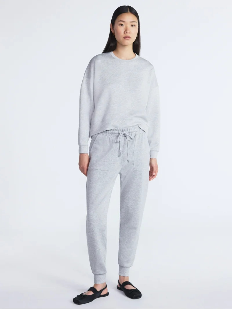 Scoop Women's and Women's Plus New Scubaknit Jogger Pants, Sizes XS-4X - Walmart.com | Walmart (US)