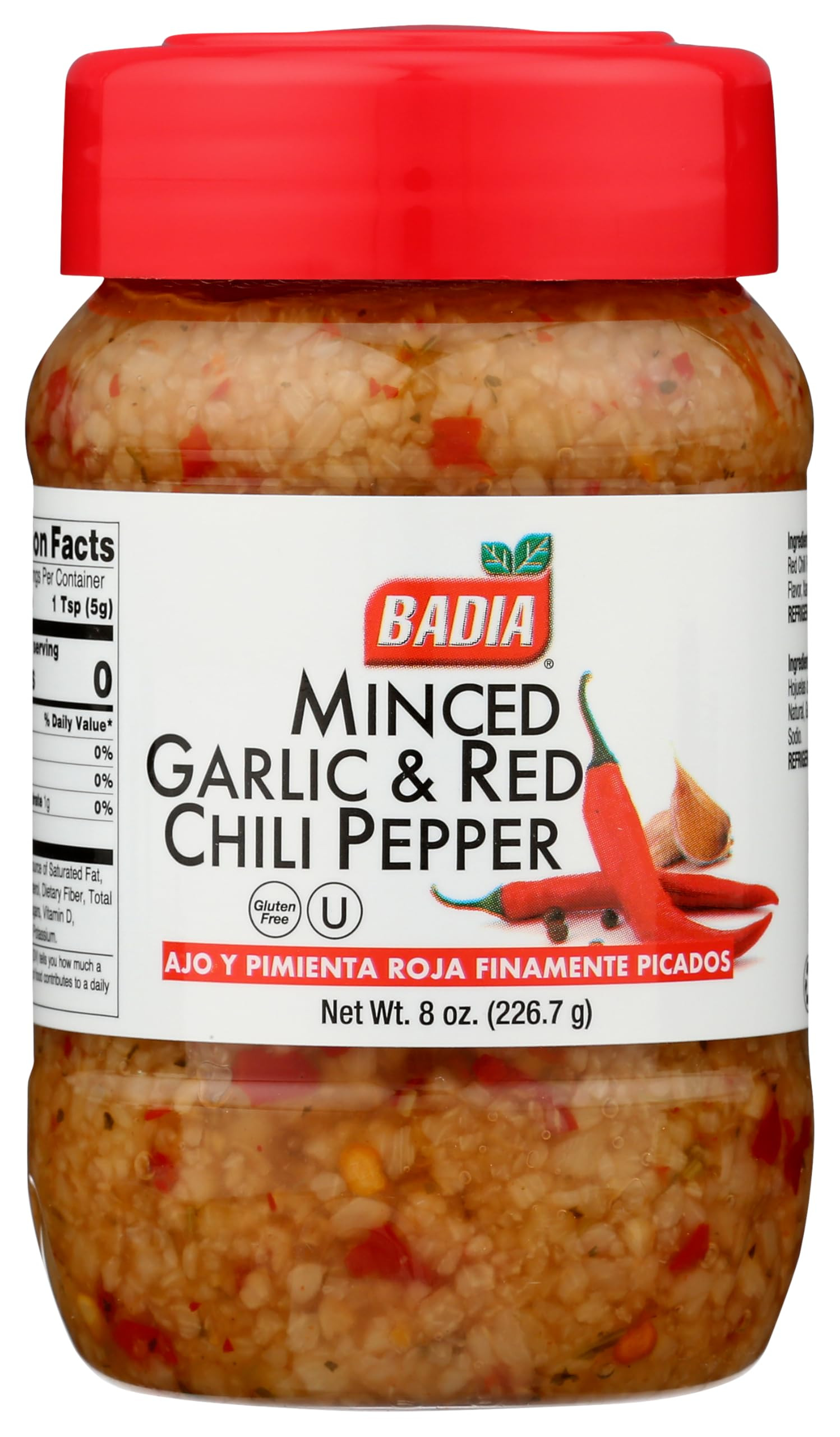 Badia KHLV00397485 8 oz Garlic Minced Red Chili Spice | Amazon (US)