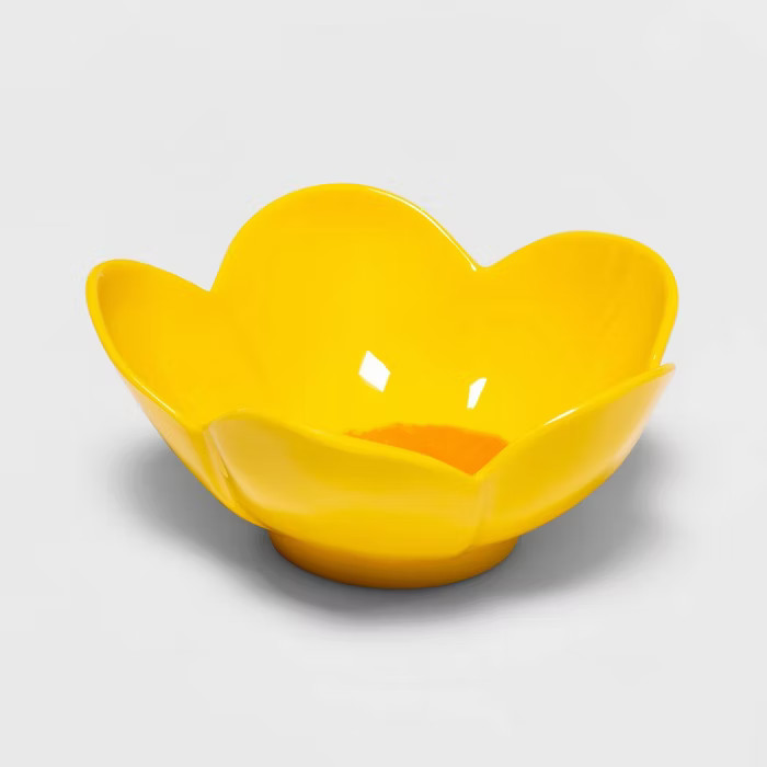 14oz Melamine Flower Dining Bowl Yellow - Spritz™ | Target