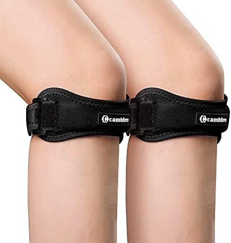 CAMBIVO 2 Pack Patella Knee Strap, Adjustable Knee Brace Patellar Tendon Stabilizer Support Band for | Amazon (US)