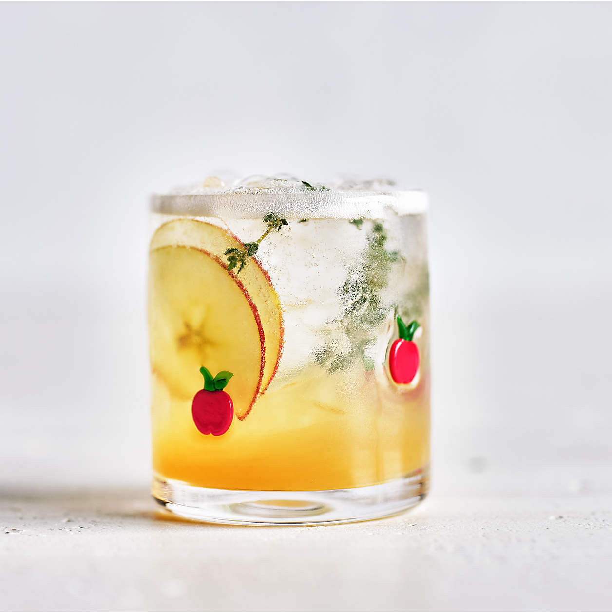 Apple Icon 15-oz. Double Old-Fashioned Glass + Reviews | Crate & Barrel | Crate & Barrel