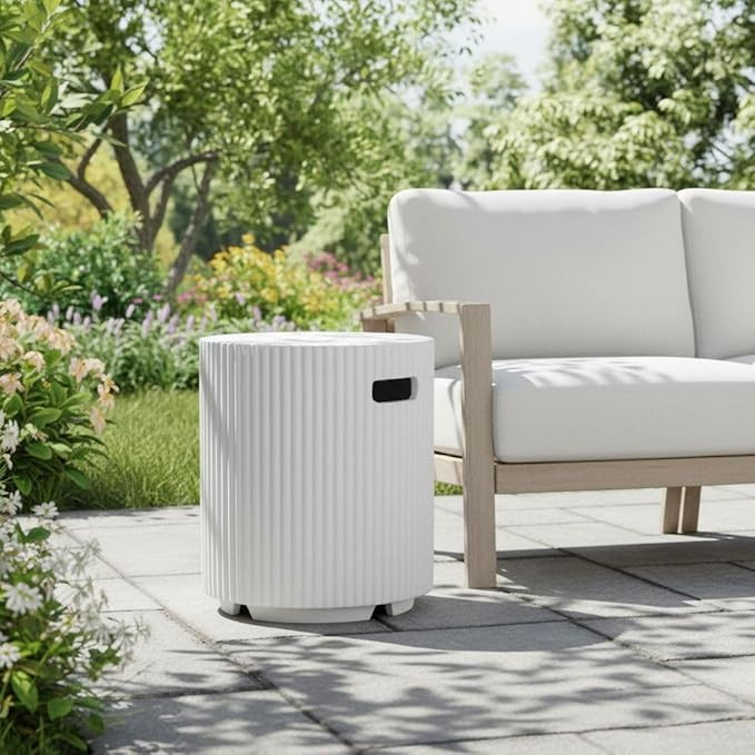 Christopher Knight Home Amori Outdoor Tank Holder, Lightweight Concrete Tank Table, Concrete Fire... | Amazon (US)