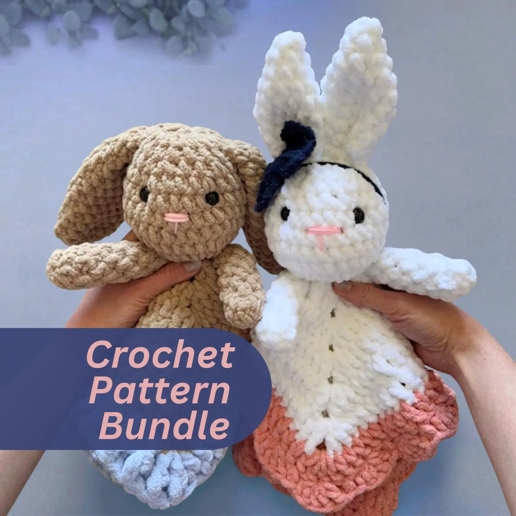 Rabbit Lovey Crochet Pattern Bundle Bunny Snuggler Blanket Baby Shower Gift Boy & Girl Floppy Rabbit Woodland Gender Neutral Gift | Etsy (Global)