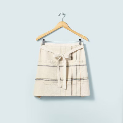 Thin Stripe Plaid Waist Apron Blue/Natural - Hearth & Hand™ with Magnolia | Target