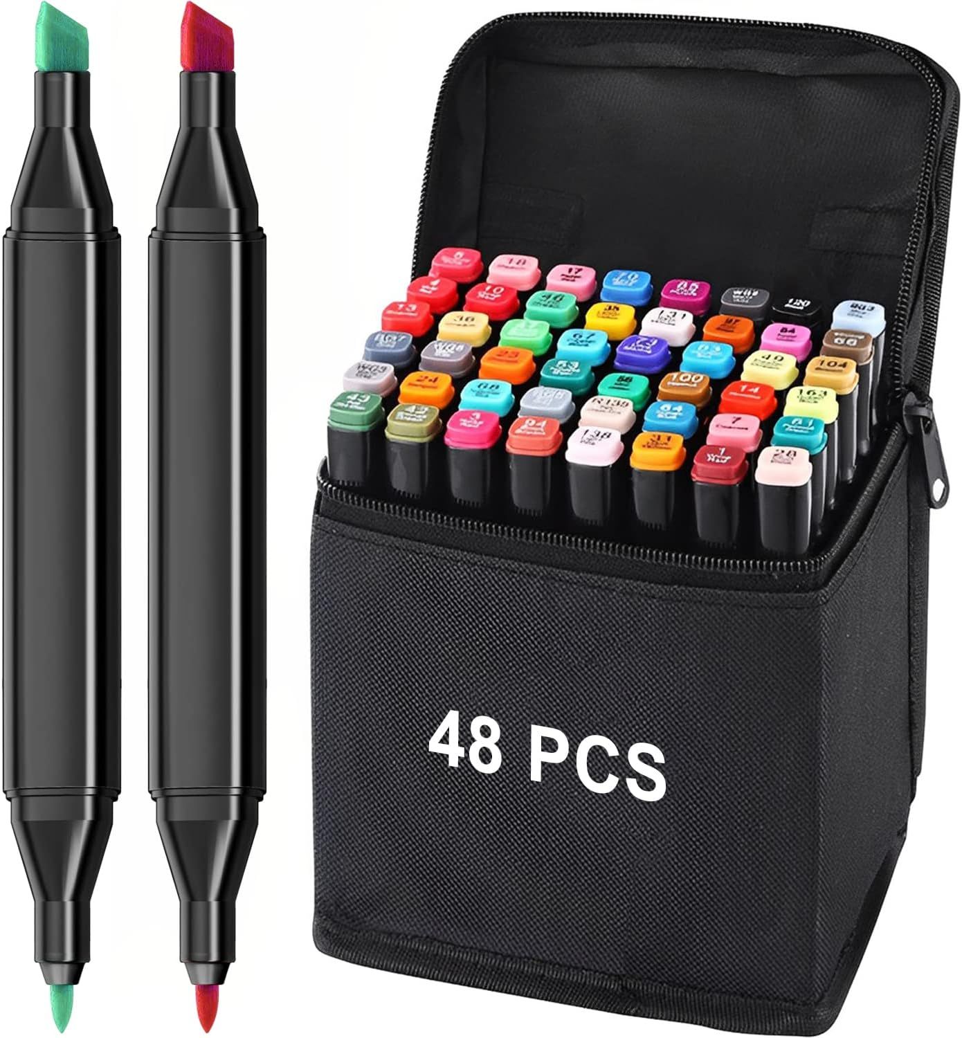 Double Tipped Art Marker Set for Artist Adults Coloring Sketching Drawing Alcohol-based Ink - Bru... | Amazon (US)
