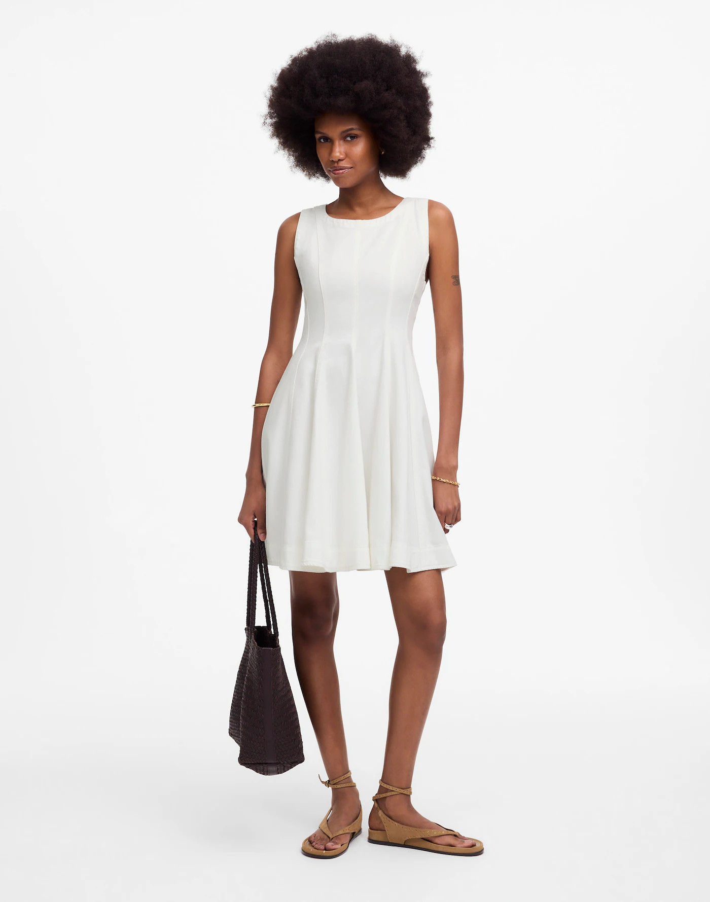 Circle Mini Dress: Airy Denim Edition | Madewell