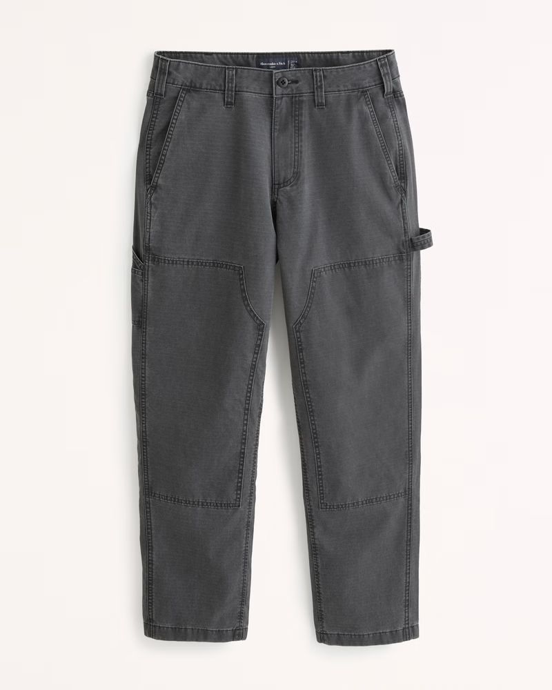 Abercrombie & Fitch Men's Loose Ripstop Workwear Pant in Washed Black - Size 30 X 32 | Abercrombie & Fitch (US)
