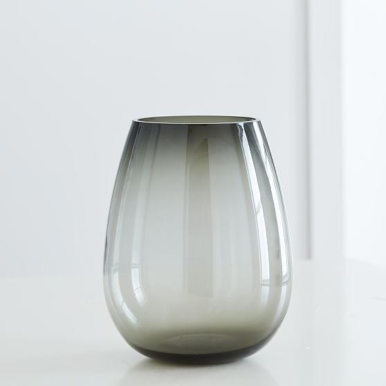 Pure Foundations Glass Vases, Smoke, Set of 6 | West Elm (US)