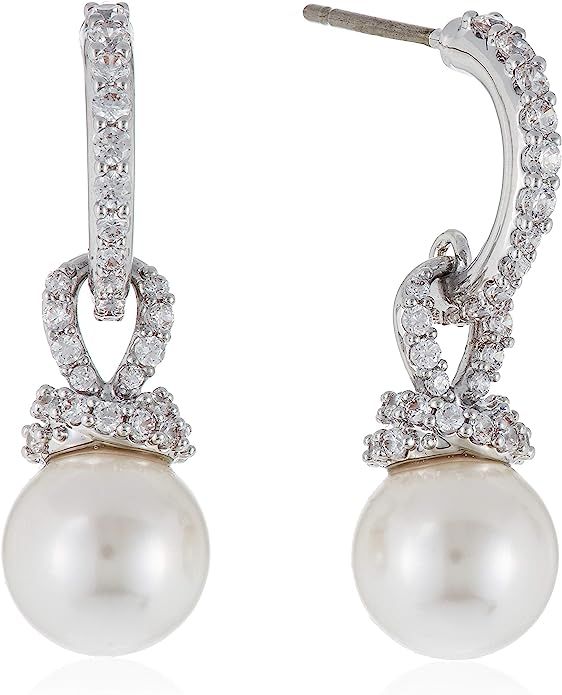 SWAROVSKI Women's Originally Pierced Earrings, White, Rhodium plated | Amazon (US)