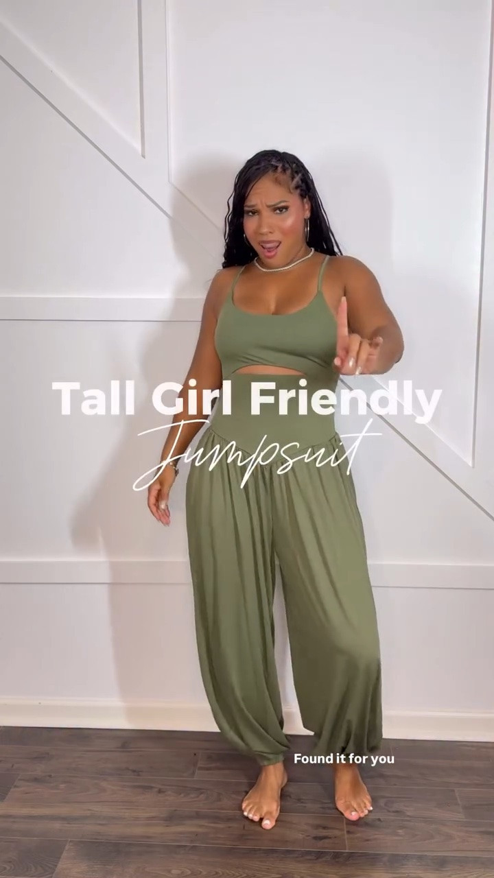 Tall girls… I think I found THE jumpsuit. 🤎 Comfortable, insanely stretchy, and actually long enough! 🔥🙌🏽

Like + Comment “Jump” & I’ll send you the 🔗 😍

I’m wearing a medium (I usually wear a large), and it’s perfect for running errands, brunch, date night, or dressing up. Comes in 5 colors and sizes up to 2XL! 🙌🏽 
Hold on let me go get a few more before yall buy em all up! 

#ootd #fashion #momlife #momfashion #jumpsuit