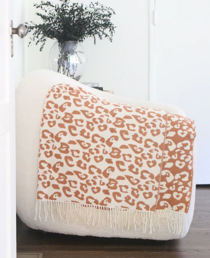 Leopard Fringe Tartan Throw | The Styled Collection
