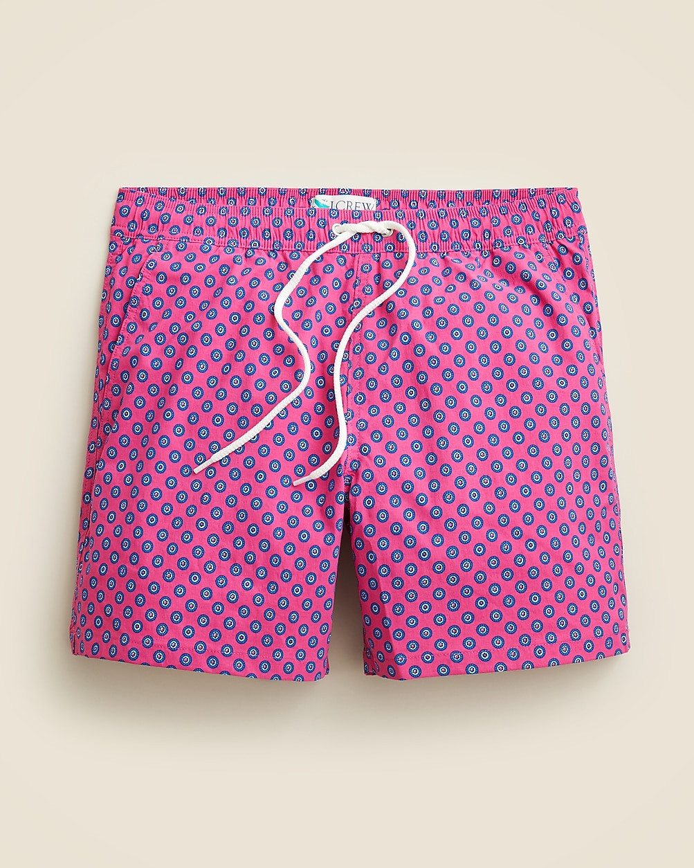 6'' stretch swim trunk in print with ECONYL&reg; nylon | J. Crew US